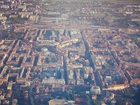 Panorama Zagreba. Pogled iz zraka na jug